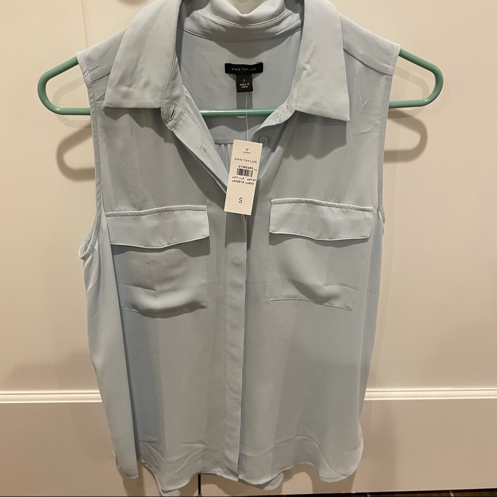 NWT Ann Taylor tank button up tank blouse